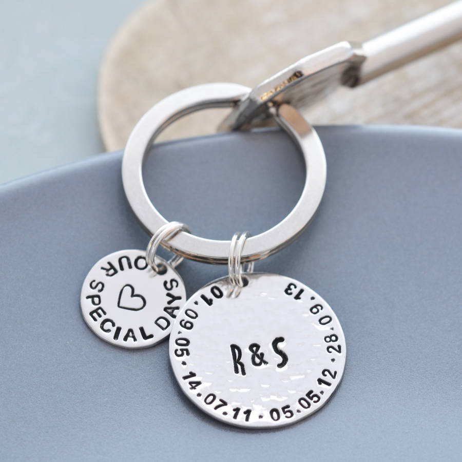 Personalised Sterling Silver Keyring By Nina Louise