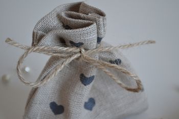 Heart Pattern Mini Fabric Gift Bag, 3 of 4