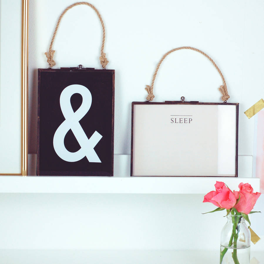 Pair Industrial Hanging Picture Frames 10x15cm By The Luxe Co