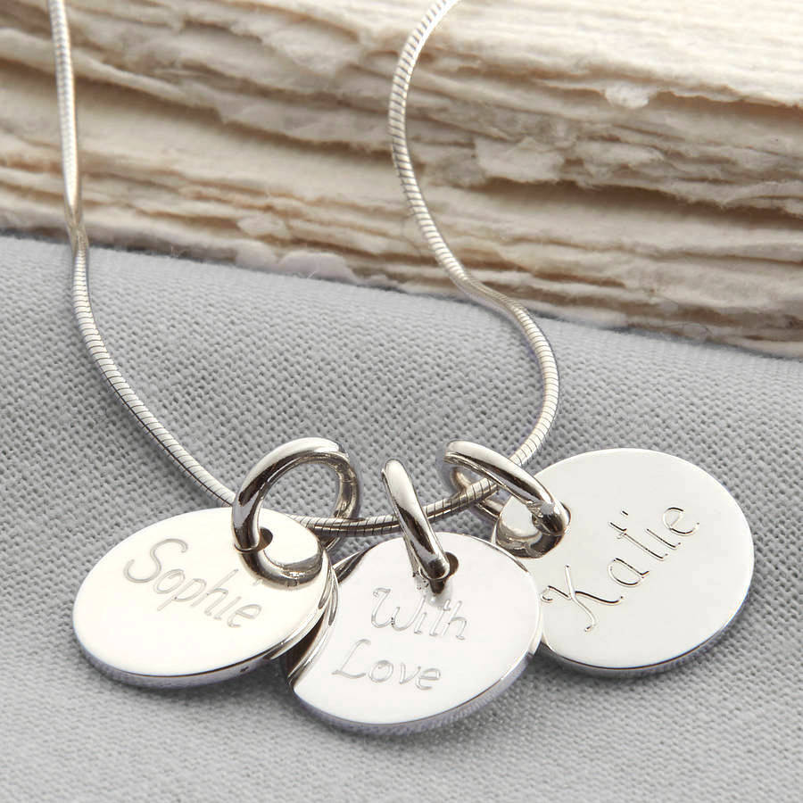 Personalised sterling silver on sale necklaces