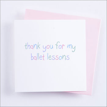 Personalised 'Thank You For My Lessons' Card, 11 of 12