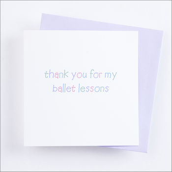 Personalised 'Thank You For My Lessons' Card, 12 of 12