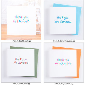 Personalised 'Thank You Teacher' Card, 3 of 11