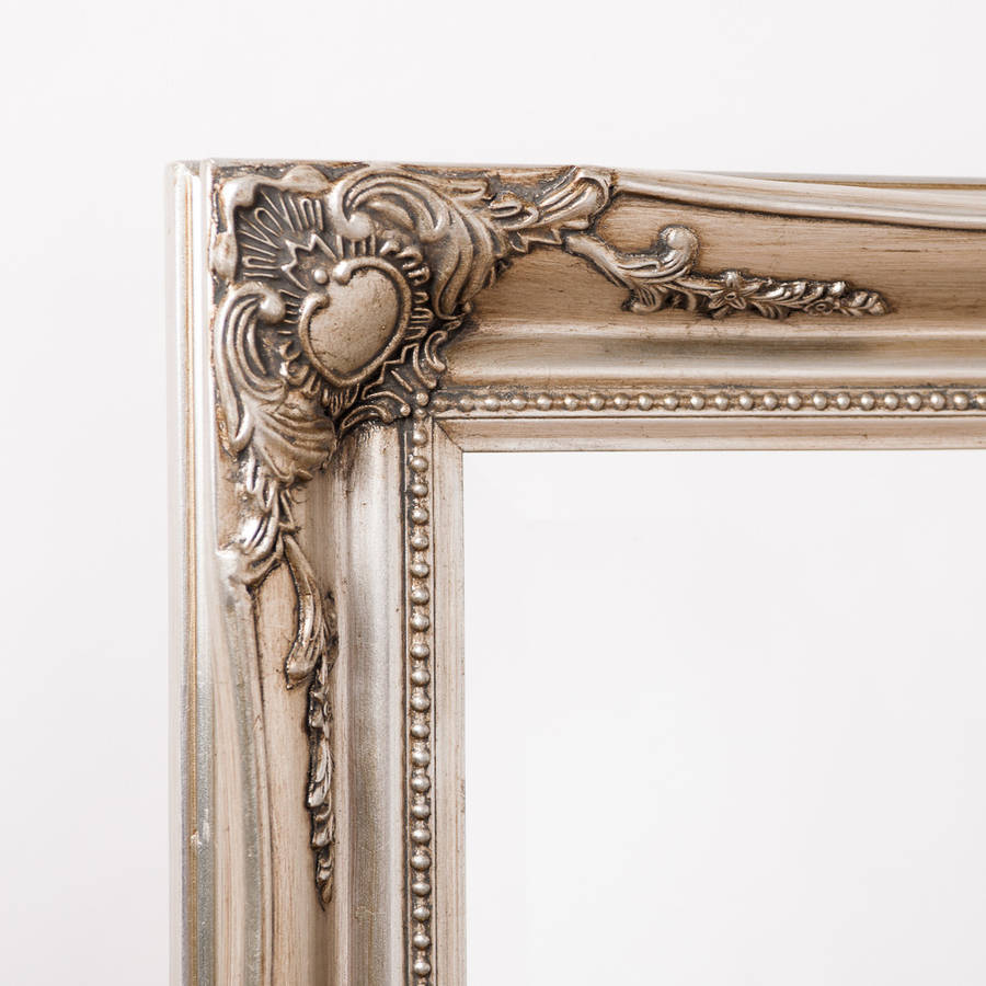 Vintage Ornate Mirror Antique Silver By Hand Crafted Mirrors