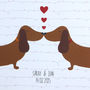 Personalised Sausage Dog Love Print, thumbnail 6 of 7