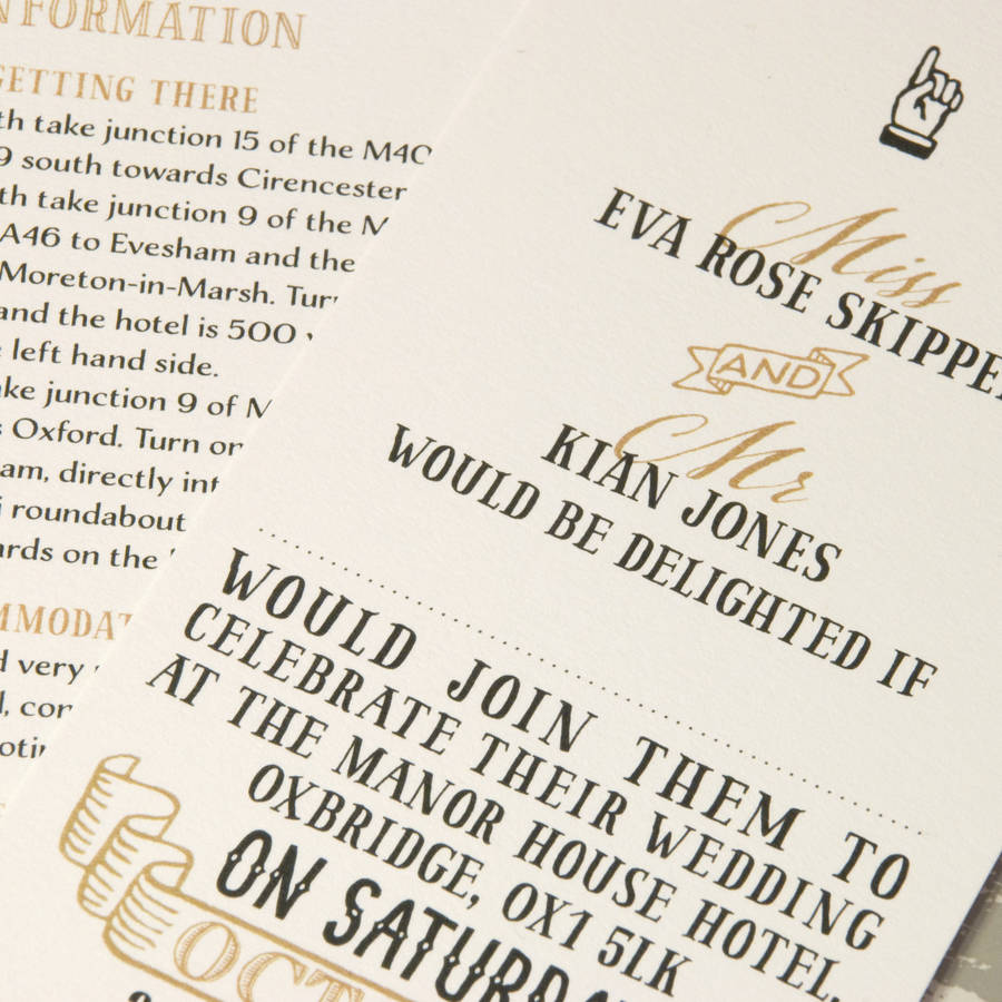 'Happily Yours' Vintage Kraft Wedding Invitation By Love Wedding Print ...