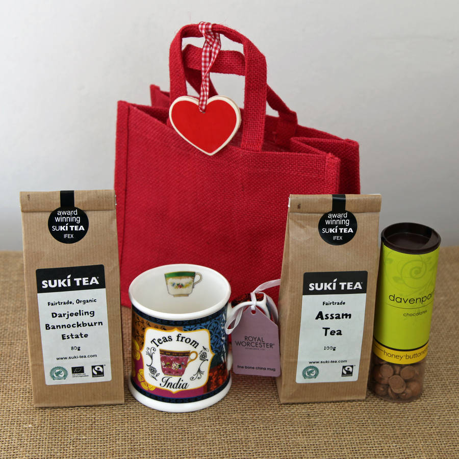 Little Red Bag Of Teas From India By Jones and Jones of Berwickupon