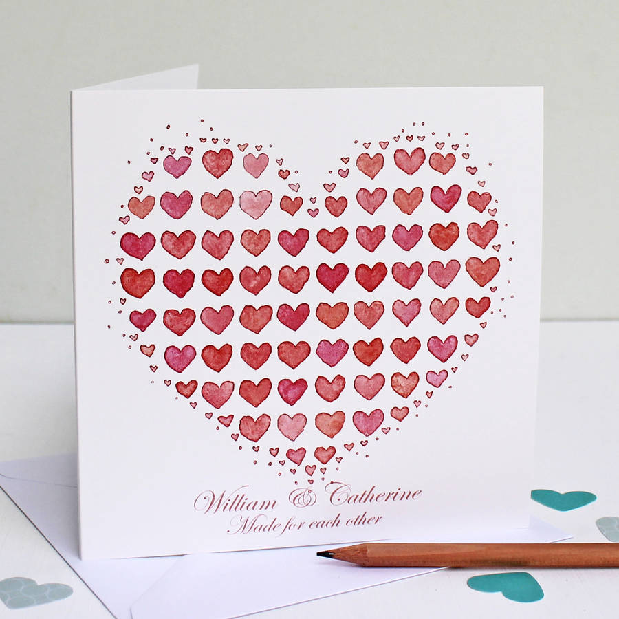 Personalised Heart From Hearts Greeting Card By Martha Brook