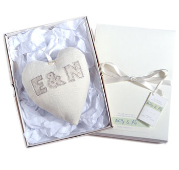 Personalised Couples Initials Hanging Heart Gift, 11 of 12