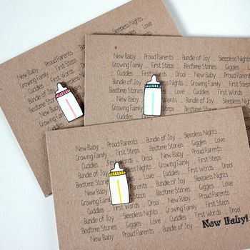 New Baby Congratulations Card With Baby Bottle, 8 of 8
