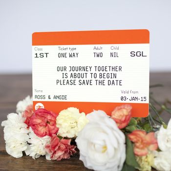 Train Ticket Save The Date, 2 of 2