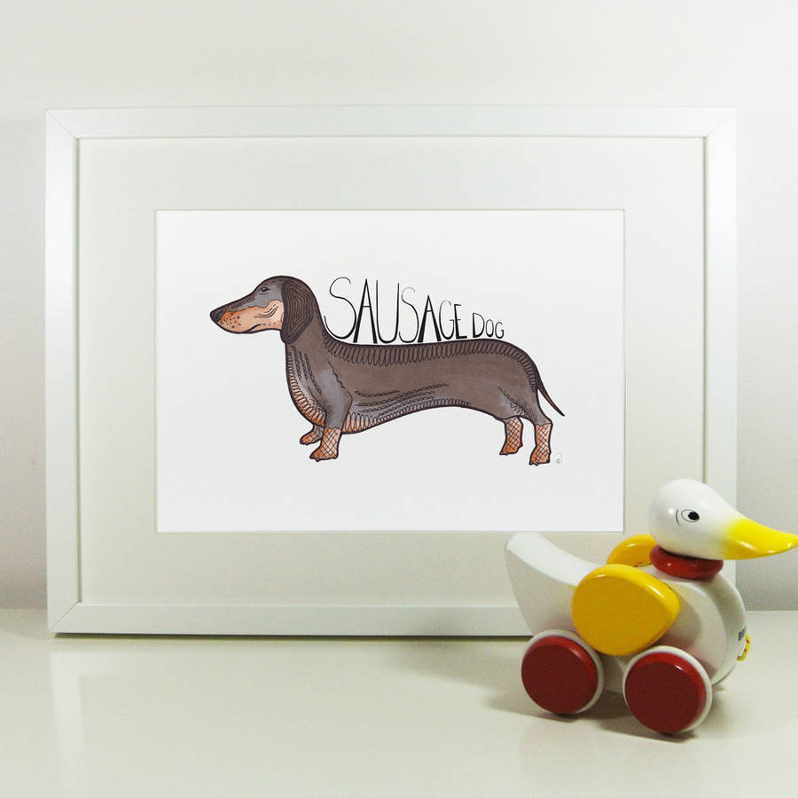 sausage dog print by bexiekimdesign | notonthehighstreet.com