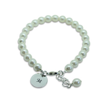 Personalised Pearl Disc Bracelet, 5 of 8