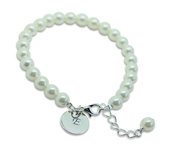 Personalised Pearl Disc Bracelet, 6 of 8