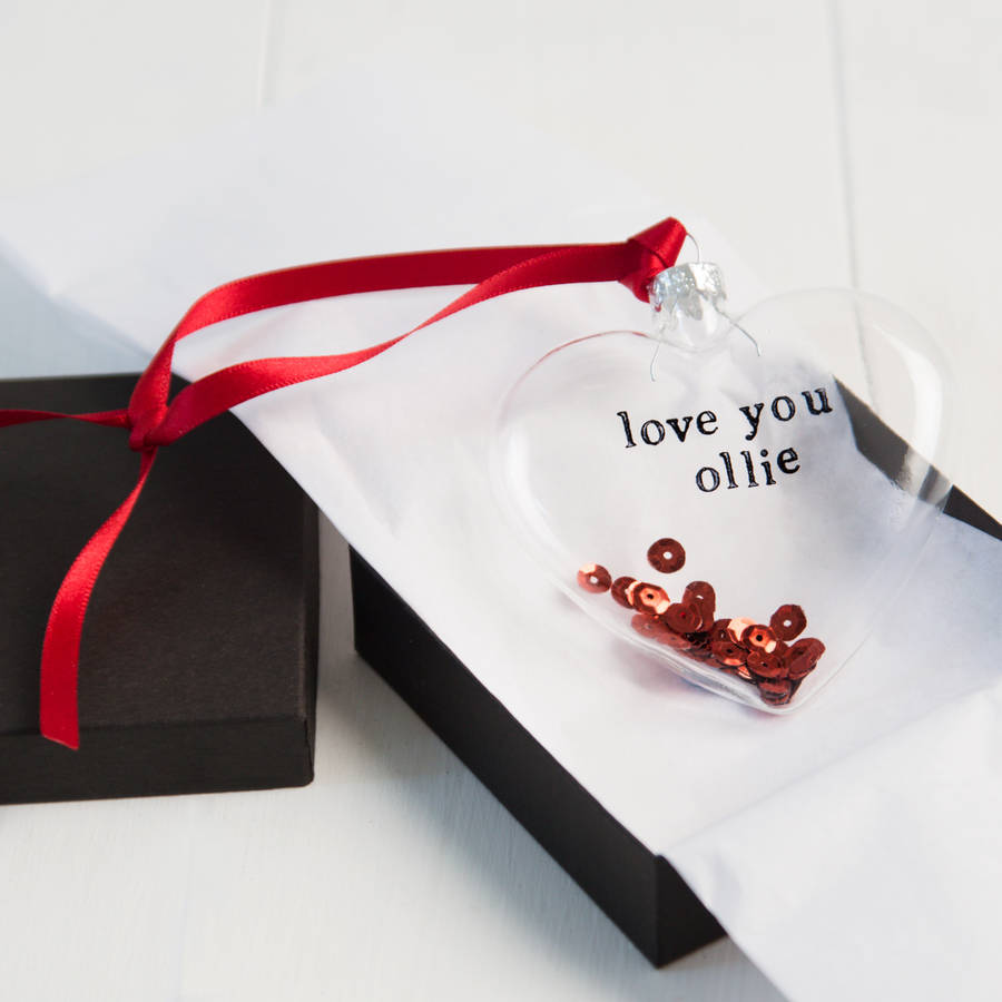 Personalised Valentine's Day Glass Heart By Twenty-Seven
