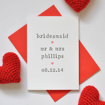 Personalised Bridesmaid Card, 3 of 4