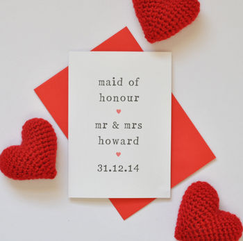 Personalised Maid Of Honour Card, 3 of 4
