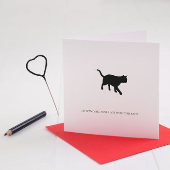 Personalised Cat Anniversary Card, 5 of 5