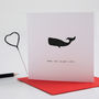 Personalised Whale Valentine's Day Card, thumbnail 1 of 5