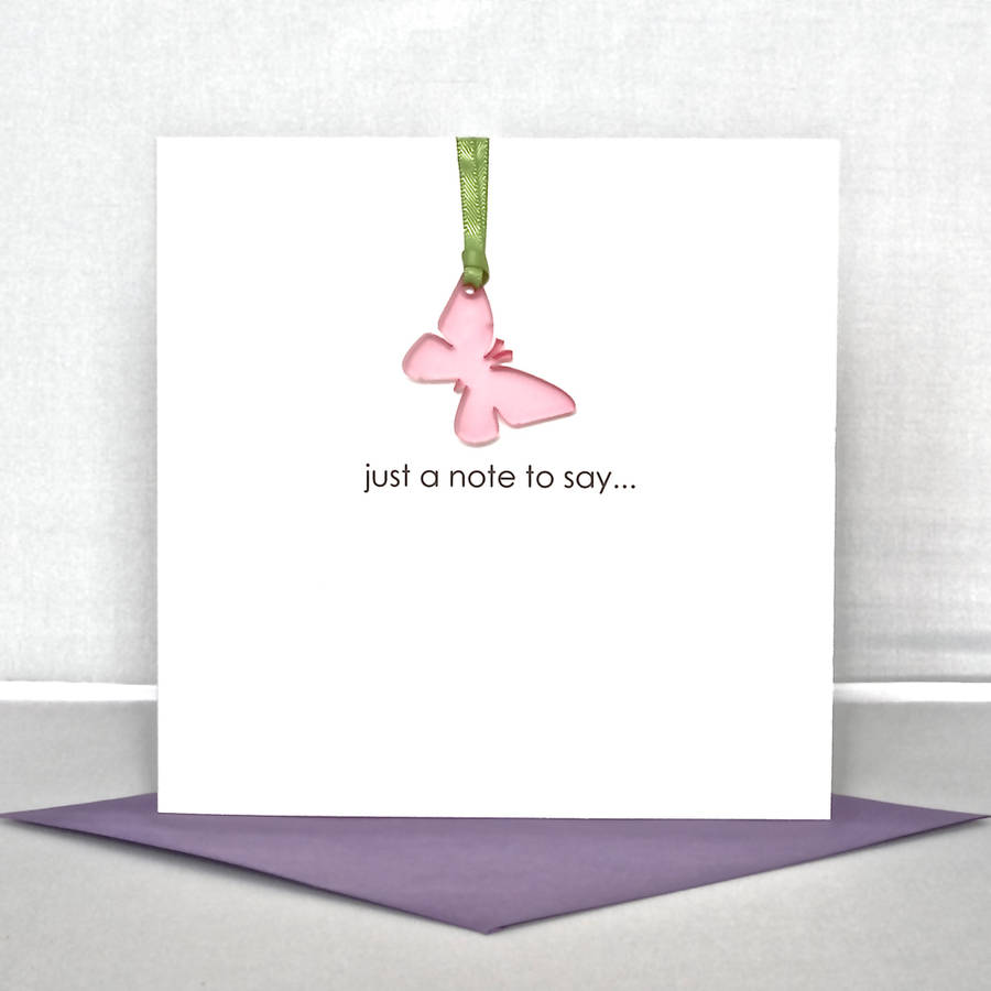 'Just A Note To Say' Greeting Card By The Cornish Card Company
