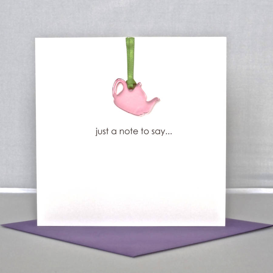 'Just A Note To Say' Greeting Card By The Cornish Card Company ...