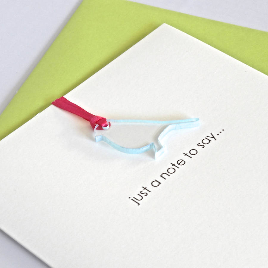 'Just A Note To Say' Greeting Card By The Cornish Card Company ...