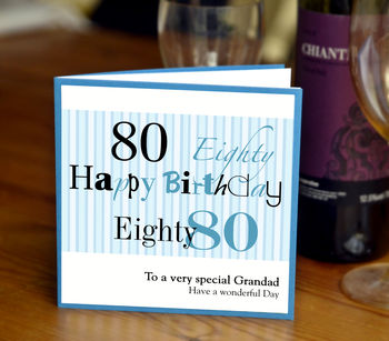 Personalised Mens 80th Birthday Card, 2 of 2