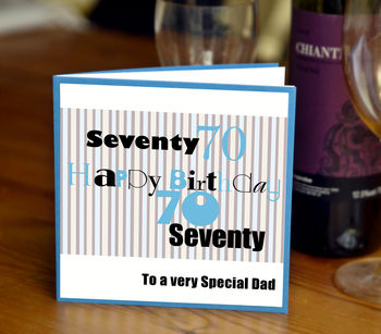 Personalised Mens 70th Birthday Card, 3 of 3