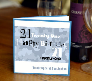 Personalised Boys 21st Birthday Card, 2 of 2