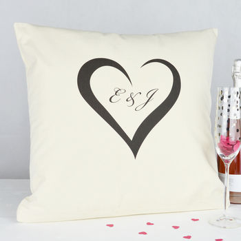Personalised Heart Engagement, Wedding Cushion, 3 of 4