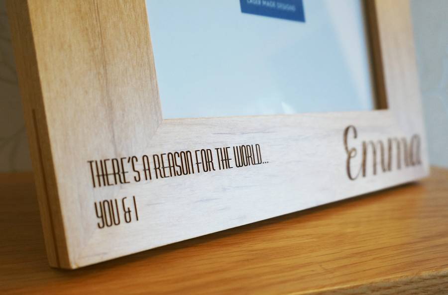 Personalised Names Photo Frame By Laser Made Designs