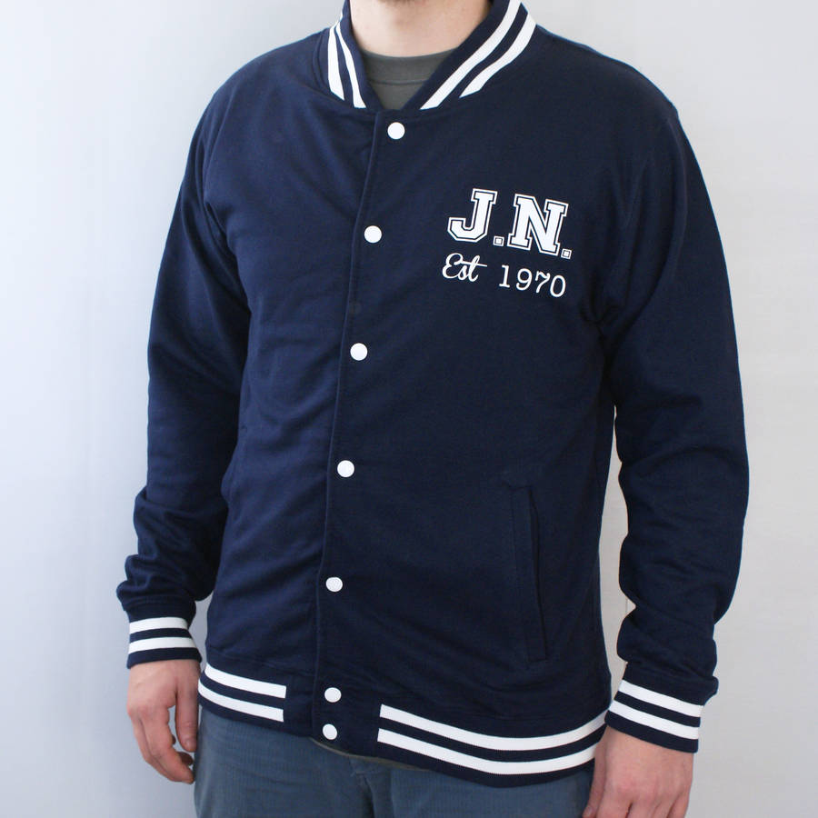 Personalised Men's College Jacket By Sparks And Daughters ...