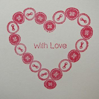 'Button' Heart Handmade Valentine's Day Card, 3 of 4