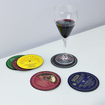 Set Of Four Vinyl Record Coasters Albums, 2 of 12