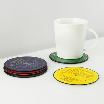 Set Of Four Vinyl Record Coasters Albums, 3 of 12
