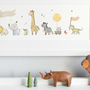 Personalised Framed Safari Baby Animal Parade Picture, thumbnail 2 of 12