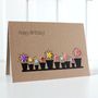 Personalised Happy Birthday Card With Flower Pots, thumbnail 2 of 7
