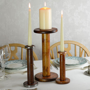 Recycled Bobbin Candlestick, 3 of 4