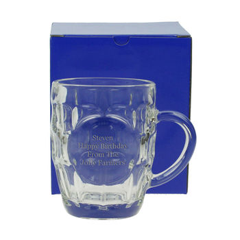 Traditional Personalised Beer Glass Tankard In Box, 2 of 2