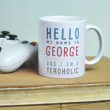 Personalised Teaoholic Ceramic Mug, 4 of 5