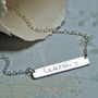 Personalised Silver Bar Necklace, thumbnail 1 of 6