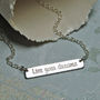 Personalised Silver Bar Necklace, thumbnail 3 of 6
