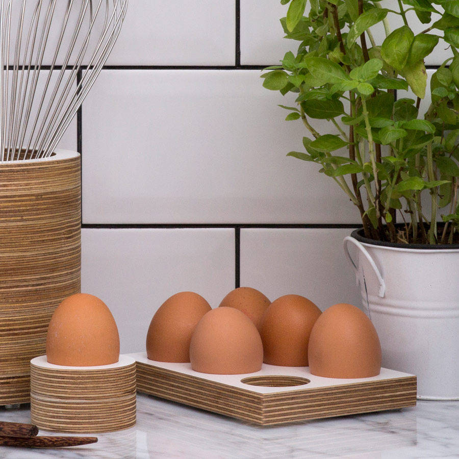 Wooden Egg Tray By Kreisdesign | notonthehighstreet.com