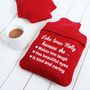Personalised Love You Because Hot Water Bottle Cover, thumbnail 1 of 6