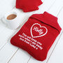 Personalised Hot Water Bottle Cover To Keep You Warm, thumbnail 1 of 5
