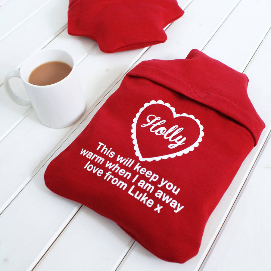 Personalised Hot Water Bottle Cover To Keep You Warm, 1 of 5