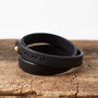 Personalised Stamped Leather Wrap Bracelet, thumbnail 2 of 3