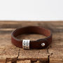 Personalised Silver And Leather Bracelet, thumbnail 1 of 8