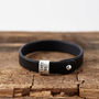 Personalised Silver And Leather Bracelet, thumbnail 2 of 8