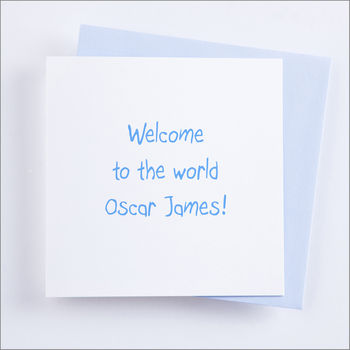 Personalised 'Welcome' New Baby Card, 6 of 6